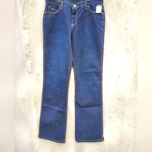 Wrangler Womens Cash Ultimate Riding Jeans Dark Wash NWT Midrise Size 11/12